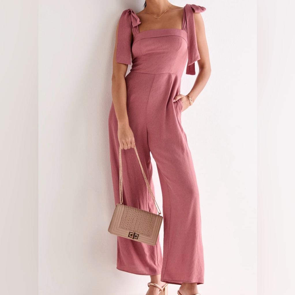 Nwt Trixxi Tie Strap Jumpsuit